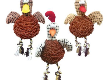 Spot Giggler Plush Dog Toy Chicken Assorted, 1 Each 12 in by Spot Fashion