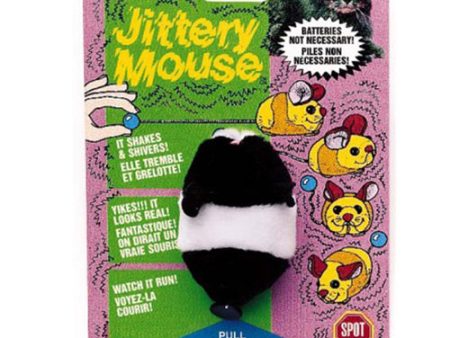 Spot Jittery Mouse Plush Cat Toy Gray, White, 1 Each 3 in by Spot Discount