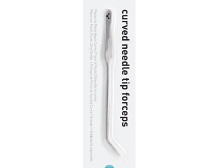 aquavitro Stainless Steel Tip Forceps Curved Needle, 1 Each by San Francisco Bay Brand Supply