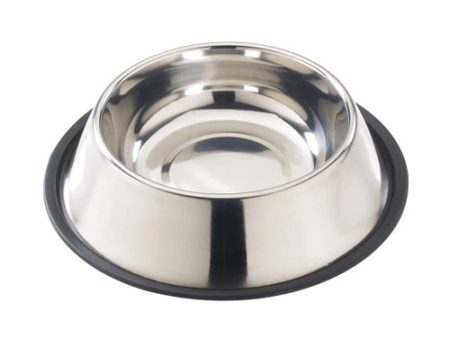 Spot Stainless Steel Mirror Finish No-Tip Dog Bowl Silver, 1 Each 64 Oz by Spot Supply