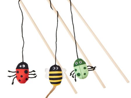 Spot Love The Earth Insect Teaser Wand Cat Toy Assorted, 1 Each One Size by Spot For Discount